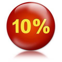 10% rabatt, 3d, button