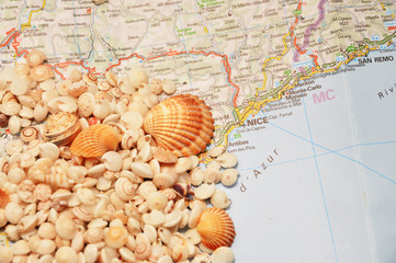 Seashells on the map