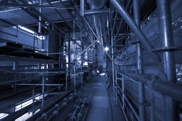 Scaffolding On An industrial  construction Site