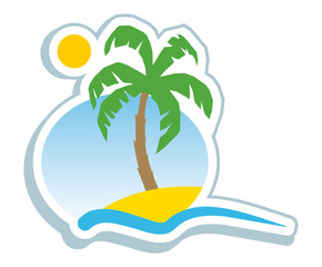 Fototapeta na wymiar Tropical symbol