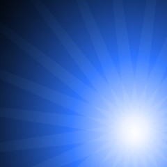 Obraz premium Bright star on dark blue background