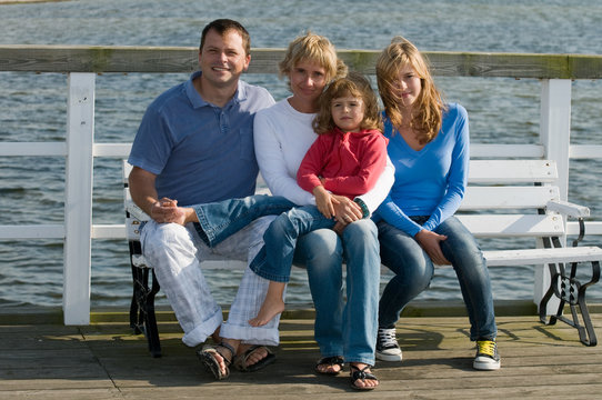 Family  On Boardwalk