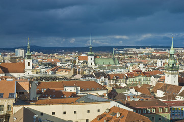 Fototapeta na wymiar Brno skyline view, Czech Republic