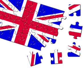 UK flag in the form of a jigsaw