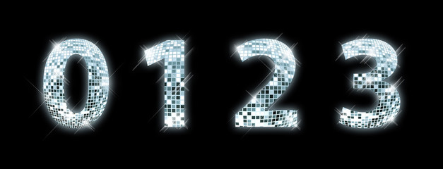 Font made from a disco ball