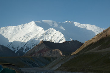Lenin peak, Pamir region, Kyrgyzstan. View from the North.