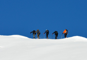 marche vers le sommet