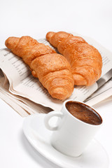 coffee and croissant.
