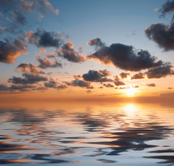 Dramatic sky background.