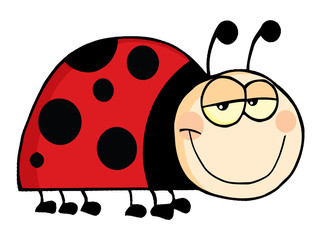 Happy Ladybug Grinning