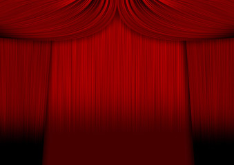 Fototapeta premium Red curtain2