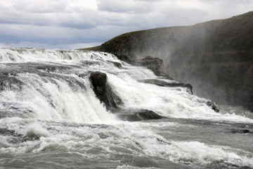 Waterfall - Gullfoss in Iceland