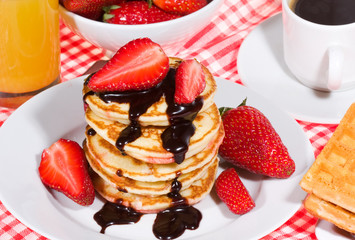 breakfast with pancakes