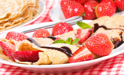 breakfast with pancakes