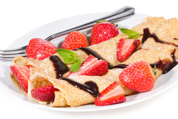 pancakes with strawberry