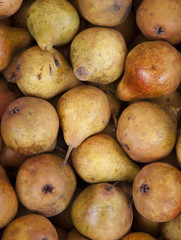 background with fresh tasty pears
