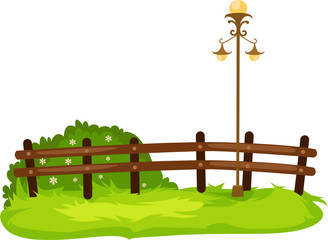 Obraz premium fence with lamp