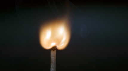Match and flame