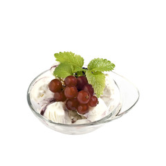 Ice cream with berries