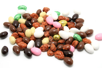 easter sugar and chocolate almonds