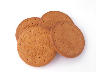 Biscuits on a white background.