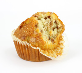 Bitten apple crisp cinnamon muffin