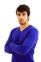 Obraz premium young casual man portrait, isolated on white