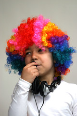 Funny clown, child, girl - 22594485