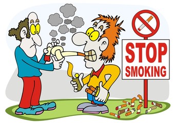 stop smoking sign illustration