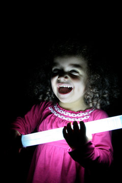 children portrait with light