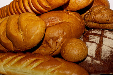 assortment of baked bread