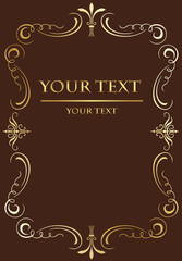 Vertical vintage background for Book cover vector