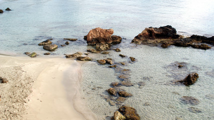 Fototapeta na wymiar Widok na wyspie Ibiza, Baleary, Hiszpania-a,