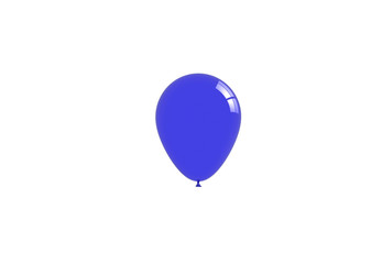 Blue balloon isolated on white