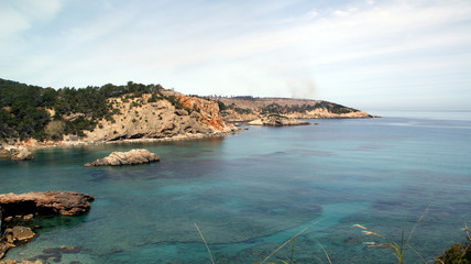 Fototapeta na wymiar Vistas de la Isla de Ibiza, Islas Baleares, Espa–a,