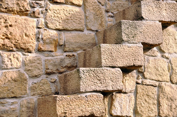 Stairs in Stone Wall