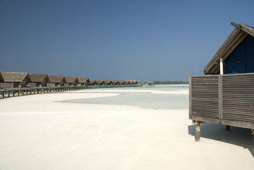 Overwater Villa with low tide