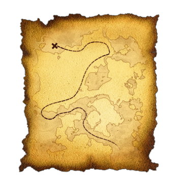 Fototapeta burnt treasure map
