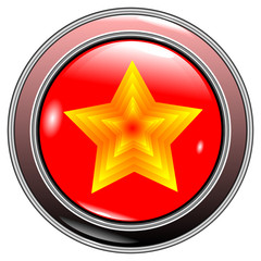 button star red on a white background vector eps10