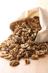 Walnuts in bag