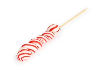 Colourful lollipop isolated on the white background