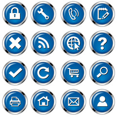 Web Buttonset - Blau