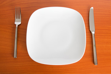 Set of utensils arranged on the table