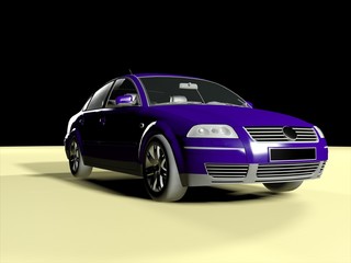 Fototapeta na wymiar 3d model of a car