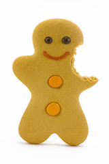 gingerbread man with bite taken out