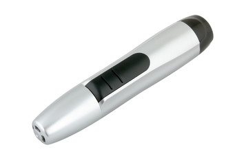 nose and ear hair trimmer isolated on white