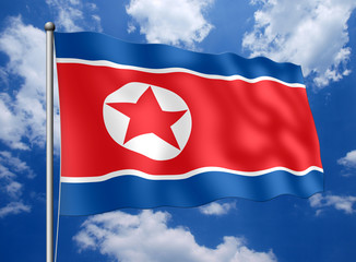 Nordkorea-Fahne