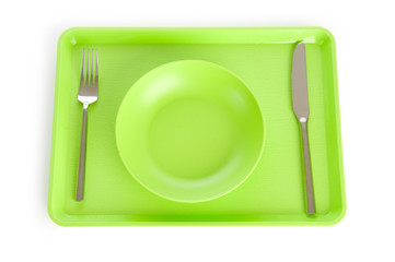 Set of utensils arranged on the table