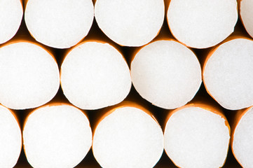 Smoking cigarettes isolated on the white background