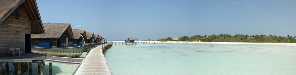 Overwater bungalows, Maldives